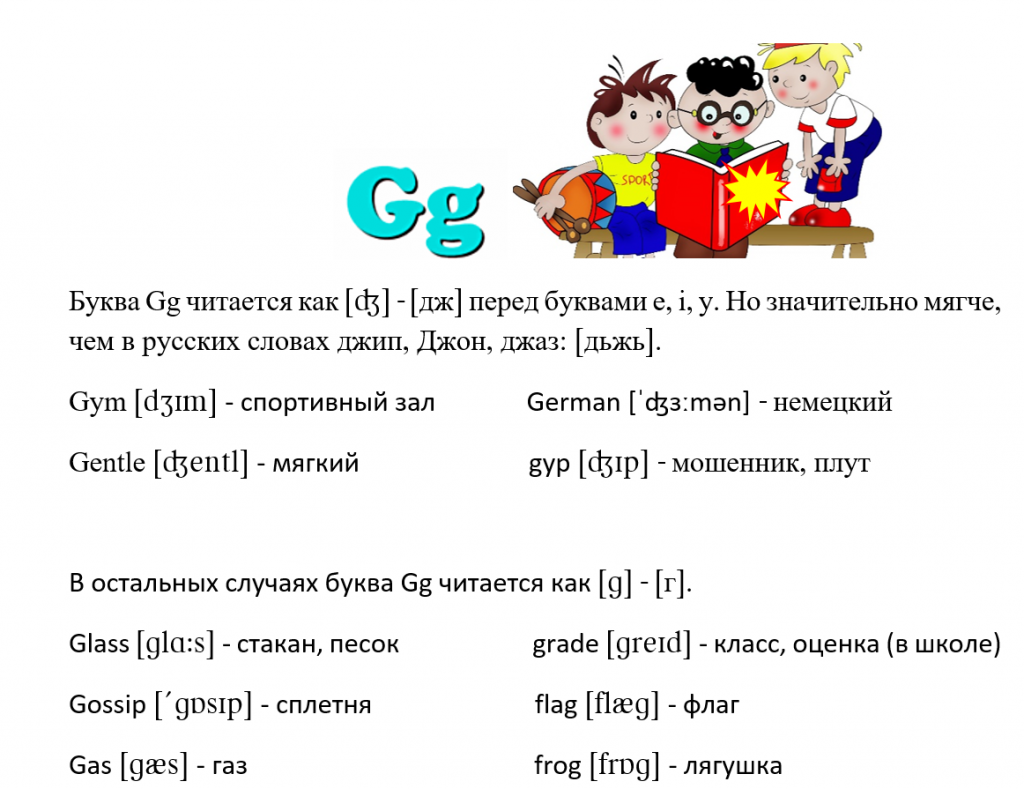 Как по английски читается G