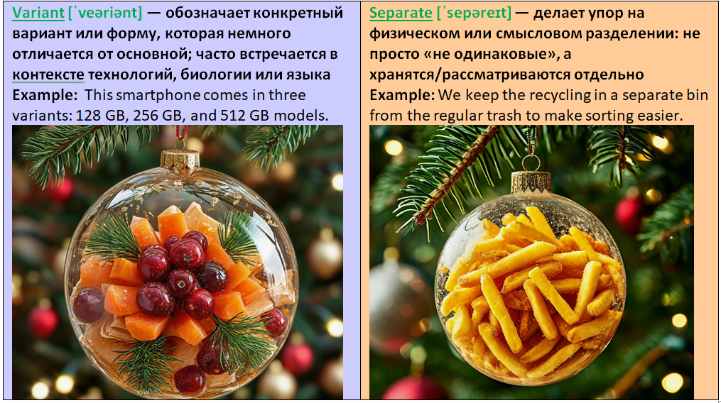Синонимы слова different 